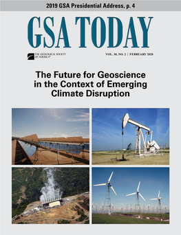 The Future for Geoscience in the Context of Emerging Climate Disruption