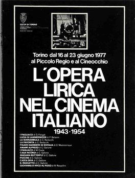L'opera LIRICA NEL CINEMA ITALIANO 1943-1954 I PAGLIACCI Di G
