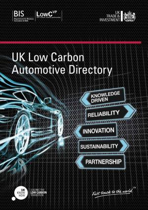 UK Low Carbon Automotive Directory