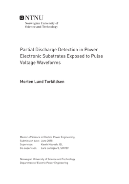 Partial Discharge Detection in Power Electronic Substrates Exposed to Pulse Voltage Waveforms