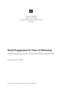 Social Engagement in Times of Mourning