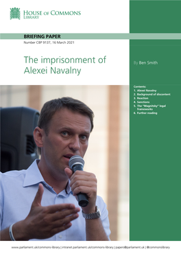 The Imprisonment of Alexei Navalny