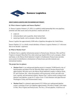 Who Is Sunoco Logistics and Sunoco Pipeline?