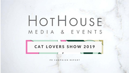 Cat Lovers Show 2019