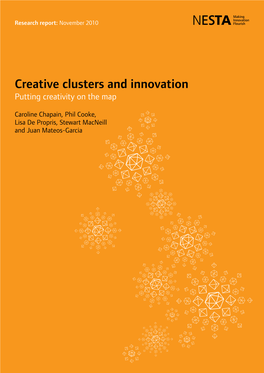 Creative Clusters and Innovation Putting Creativity on the Map