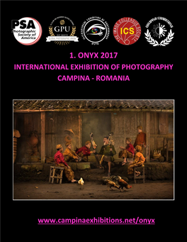 1. Onyx 2017 International Exhibition of Photography Campina - Romania