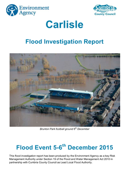 Carlisle Flood Investigation Report Final Draft