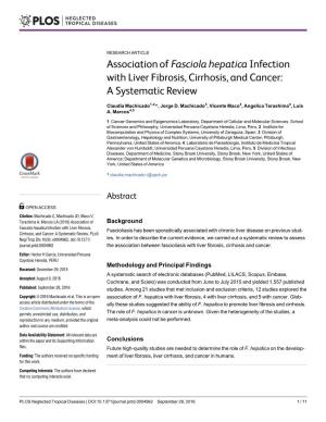 Association of Fasciola Hepatica Infection with Liver Fibrosis, Cirrhosis, and Cancer: a Systematic Review