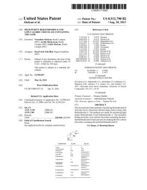 (12) United States Patent (10) Patent No.: US 8,512,790 B2 Abelyan Et Al