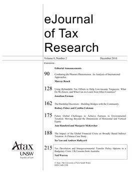 Ejournal of Tax Research