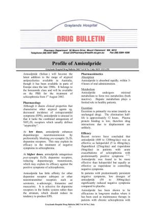 Profile of Amisulpride