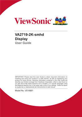 VA2719-2K-Smhd Display User Guide
