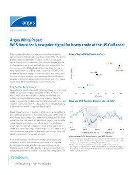WCS Houston: a New Price Signal for Heavy Crude at the US Gulf Coast