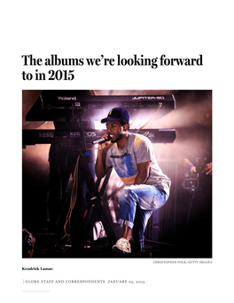 The Albums We're Looking Forward to in 2015