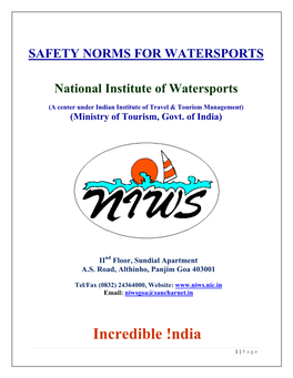 Safety Norms for Watersports