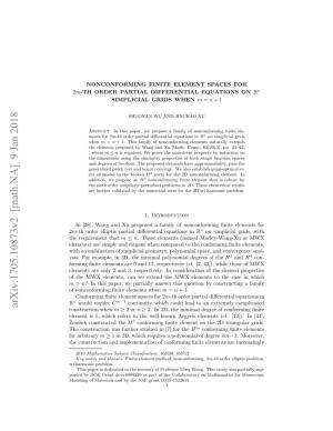 Nonconforming Finite Element Spaces for $2 M $-Th Order Partial Differential Equations on $\Mathbb {R}^ N $ Simplicial Grids When $ M= N+ 1$