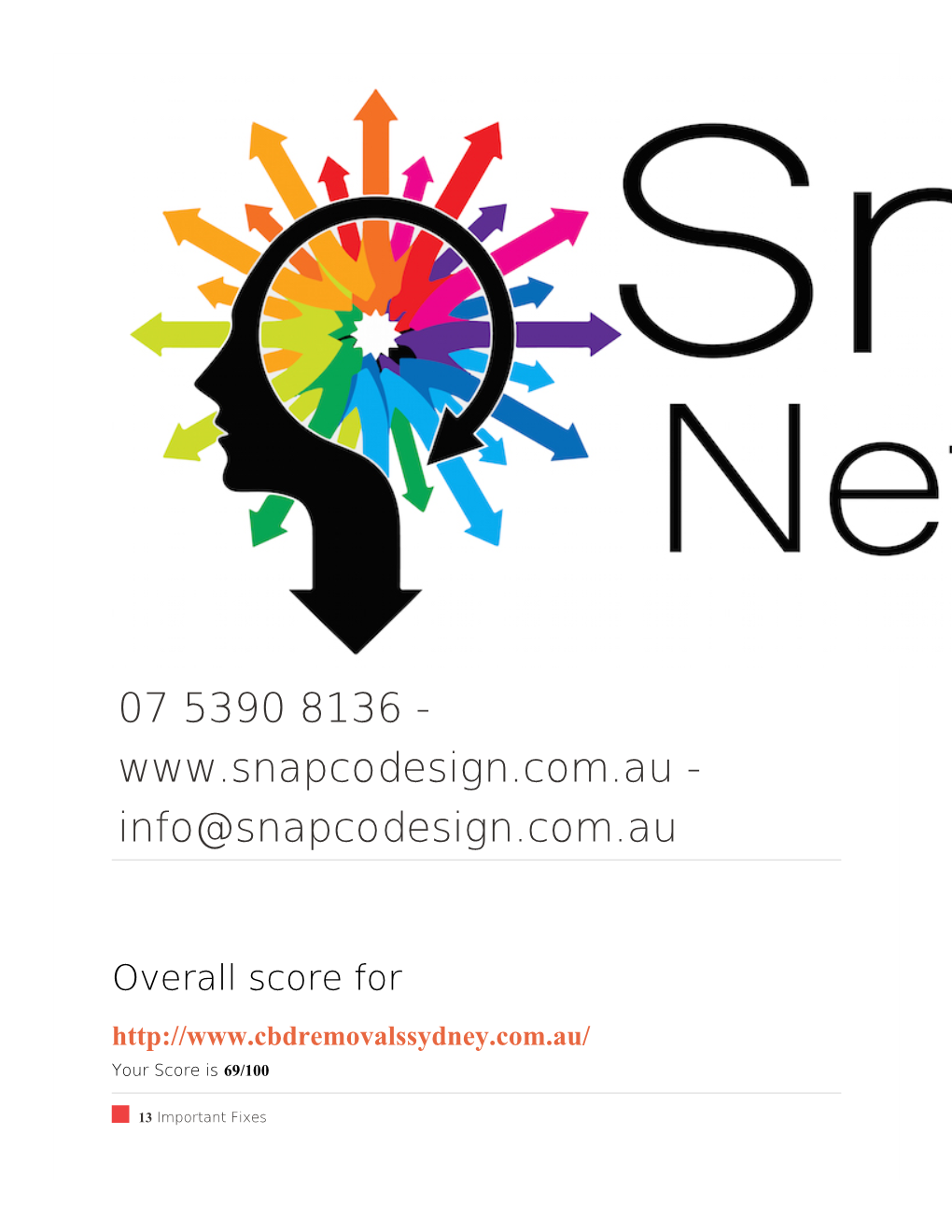 07 5390 8136 - - Info@Snapcodesign.Com.Au