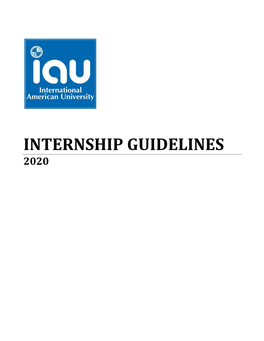 Internship Guidelines 2020