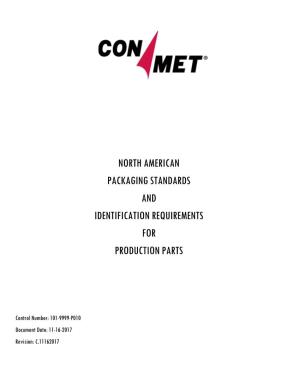 North American Packaging Standards and Identification Requirements for Production Parts