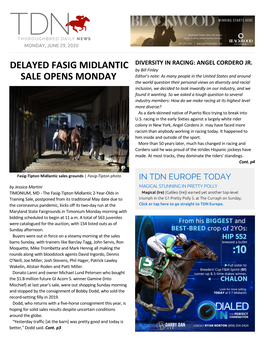 Delayed Fasig Midlantic Sale Opens Monday