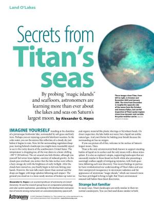 Secrets from Titan's Seas