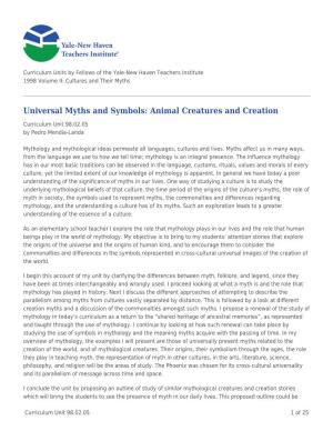 Animal Creatures and Creation