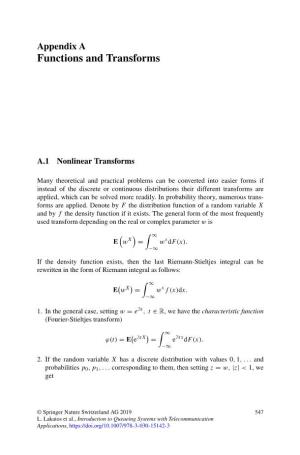 Functions and Transforms