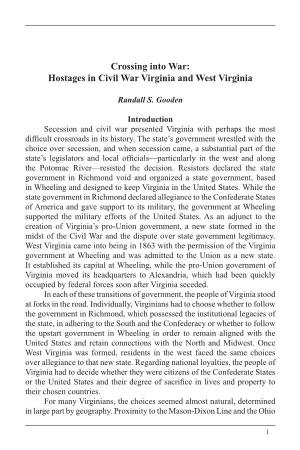 Hostages in Civil War Virginia and West Virginia