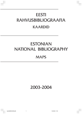 Eesti Rahvusbibliograafia Estonian National