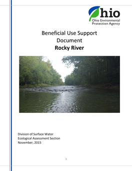 Beneficial Use Support Document Rocky River