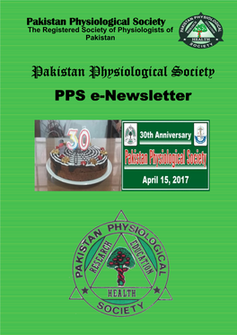 Pakistan Physiological Society PPS E-Newsletter Page # 1