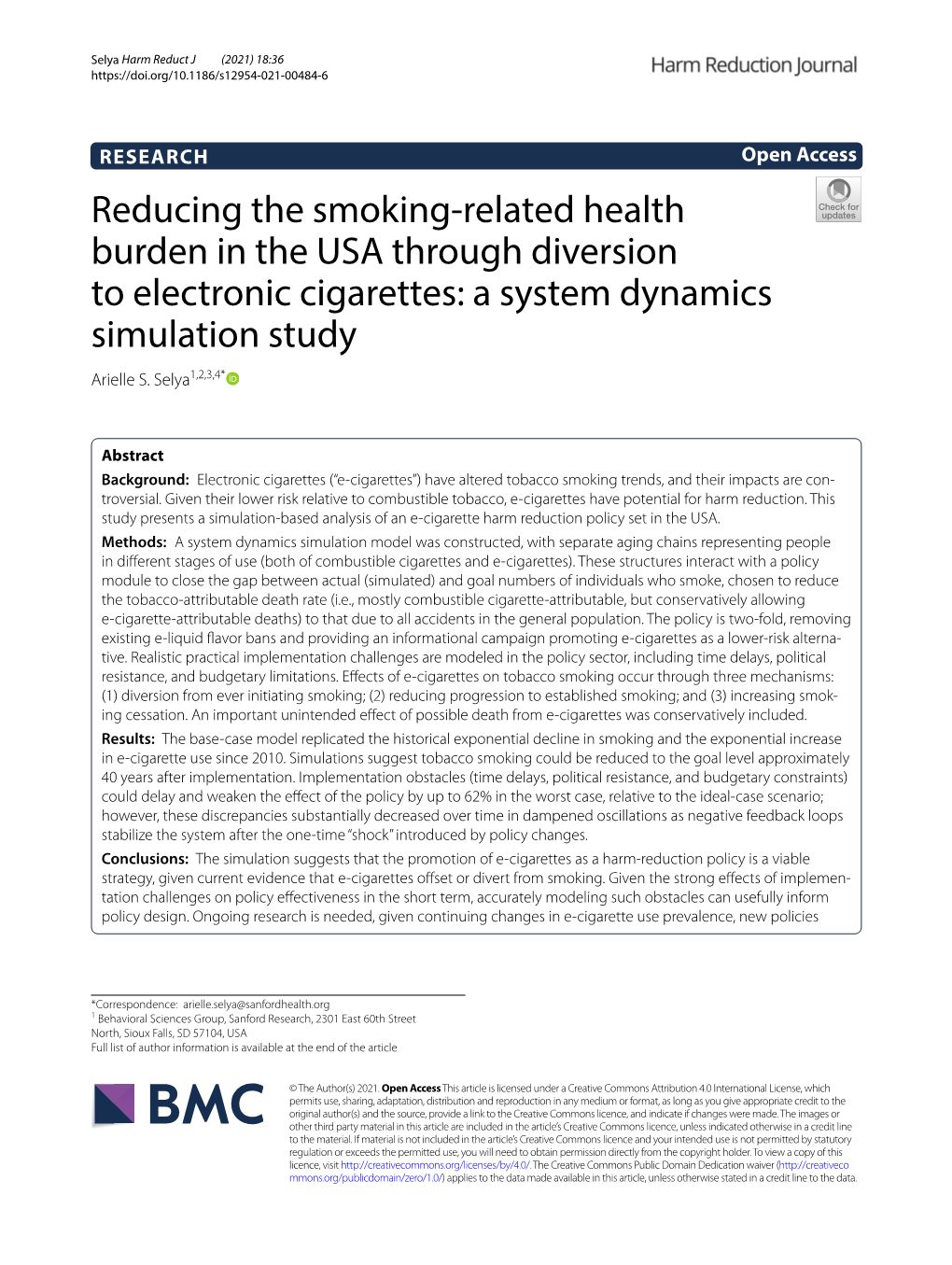 Reducing the Smoking-Related Health Burden In