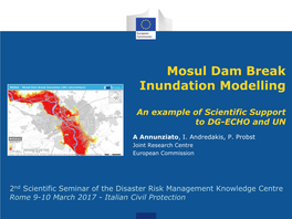 Mosul Dam Break Inundation Modelling