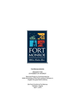 Fort Monroe Authority REQUEST for STATEMENT of INTEREST