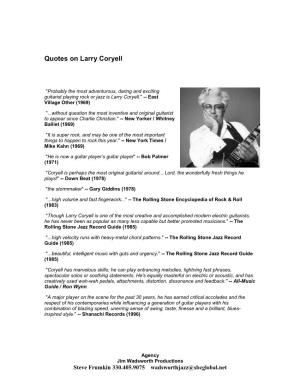 Larry Coryell Quotes (Pdf)