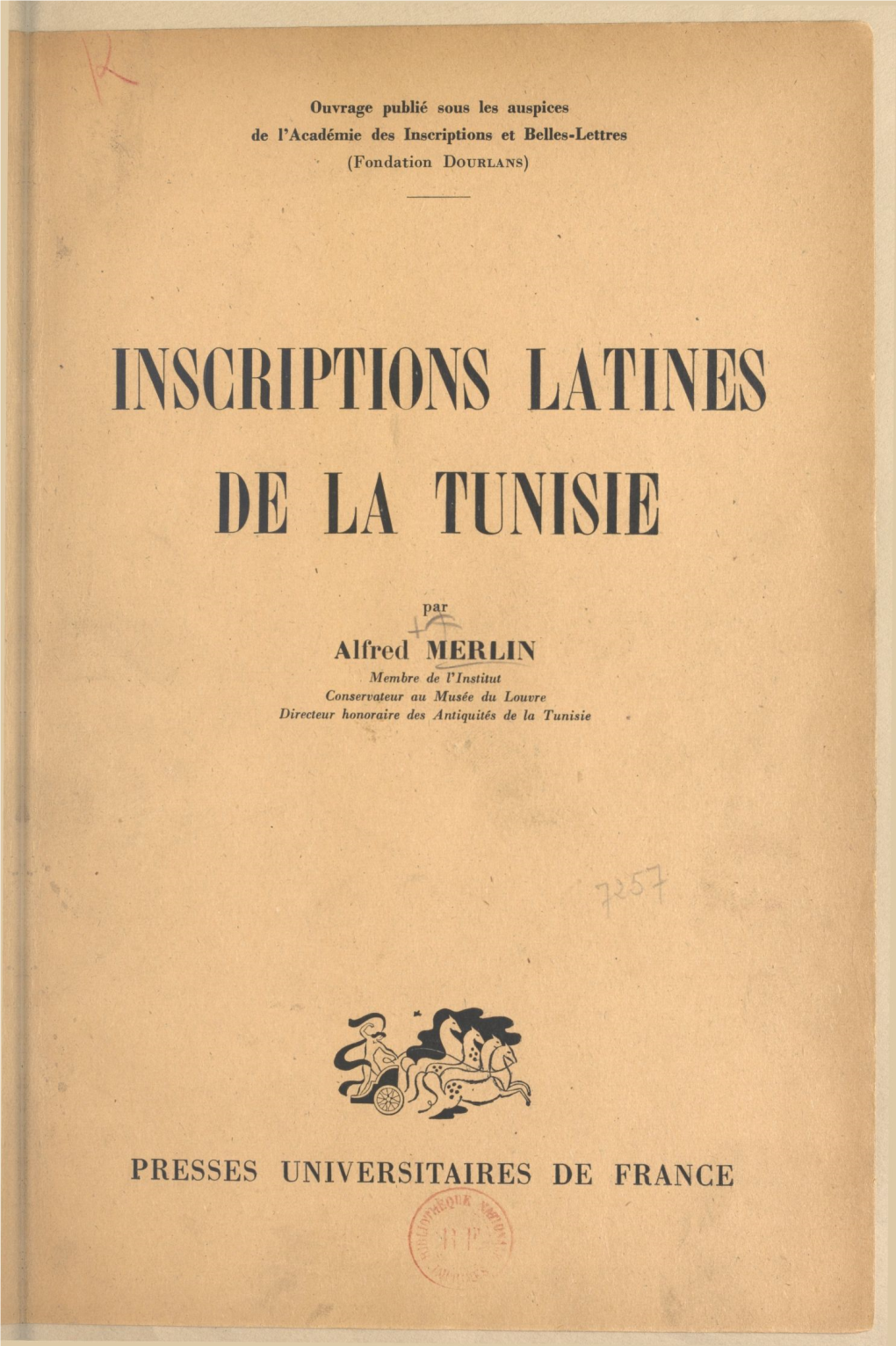 Inscriptions Latines De La Tunisie