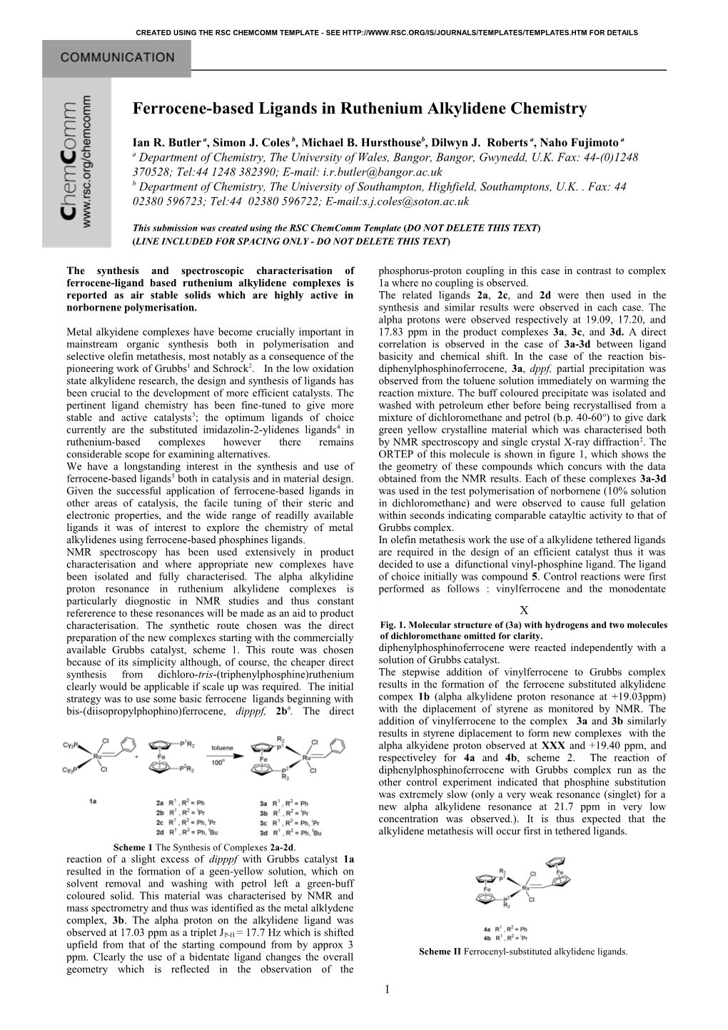 RSC Chemcomm Template (PC)