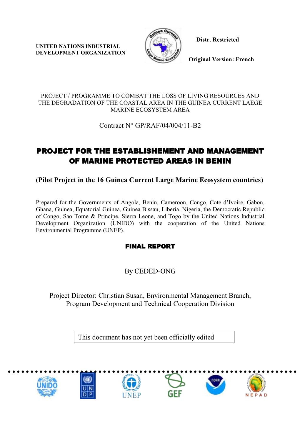 Project for the Establishment and Management of Marine Protected