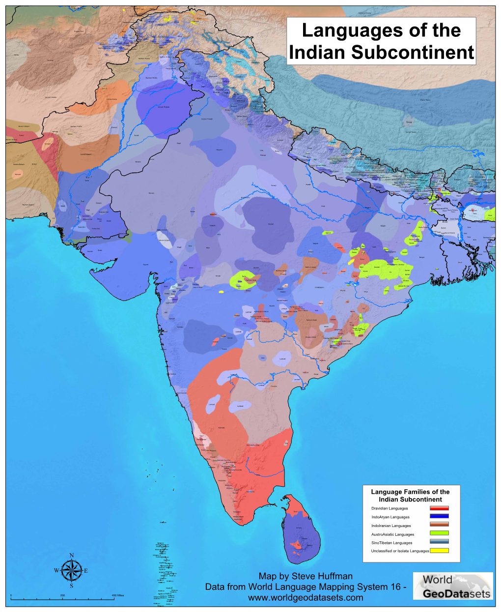 Map by Steve Huffman Data from World Language Mapping System 16