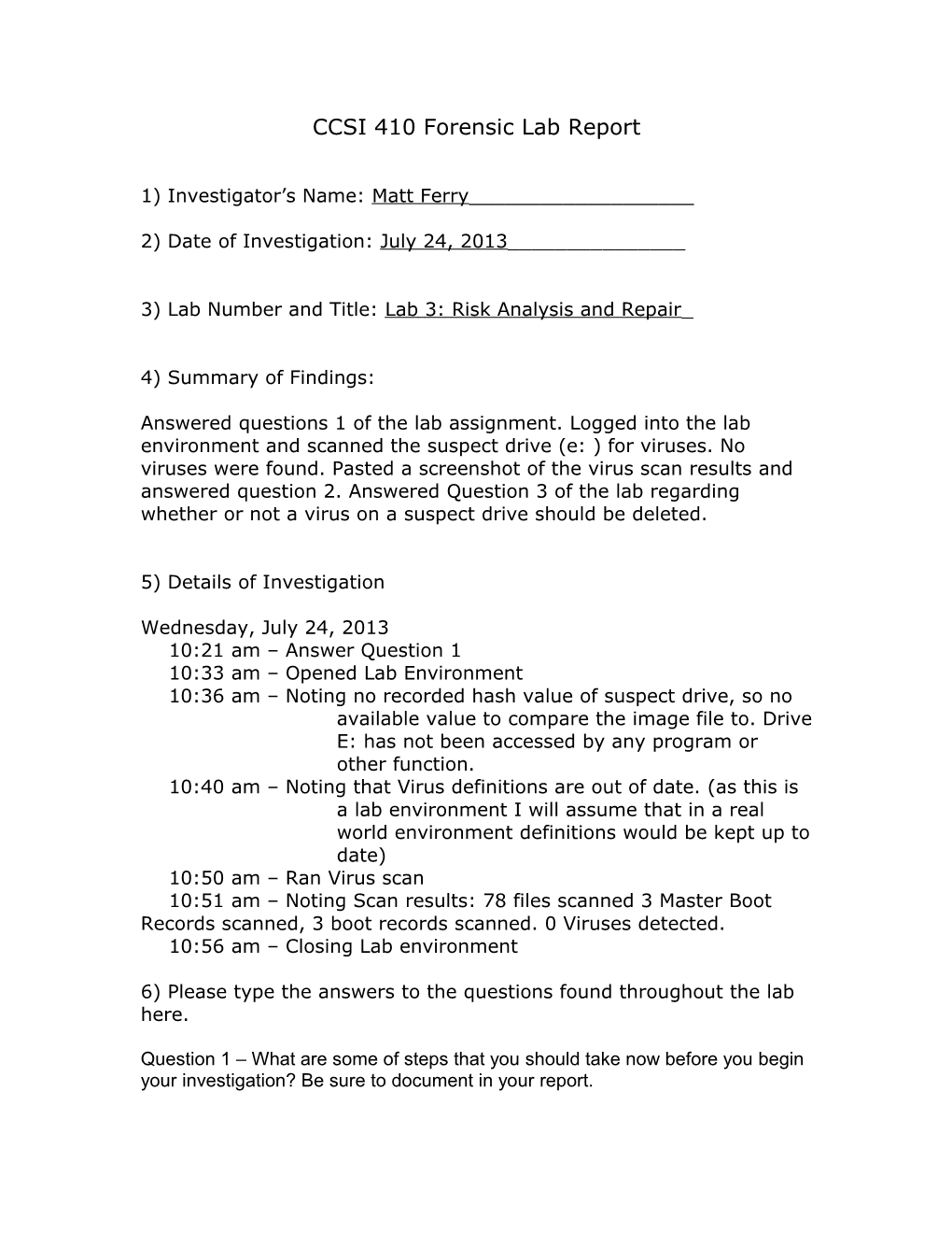 CCSI 410 Forensic Lab Report s1