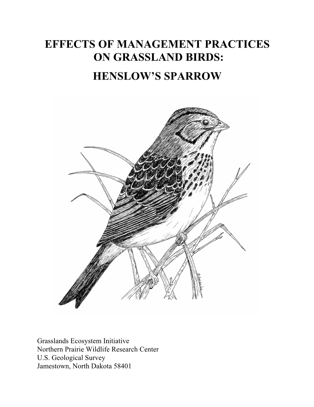 Henslow's Sparrow Habitat, Site Fidelity, and Reproduction in Missouri