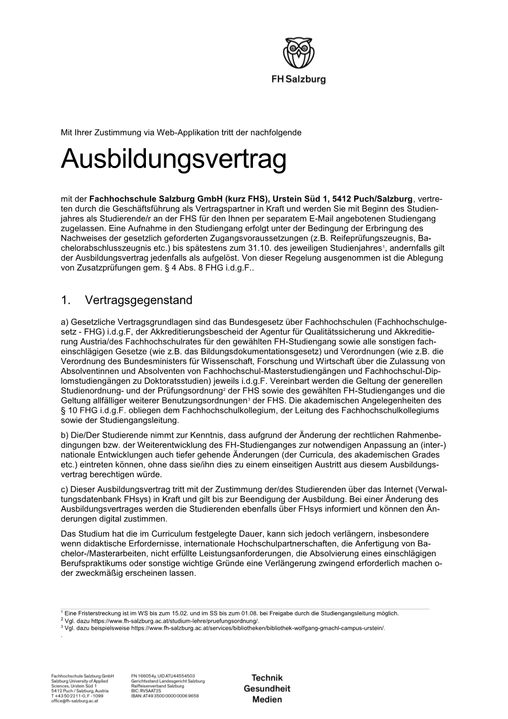 Ausbildungsvertrag