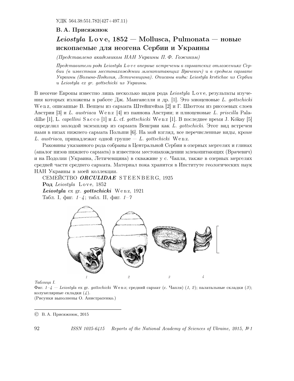 Leiostyla L Ove, 1852 Mollusca, Pulmonata Новые Ископаемые Для