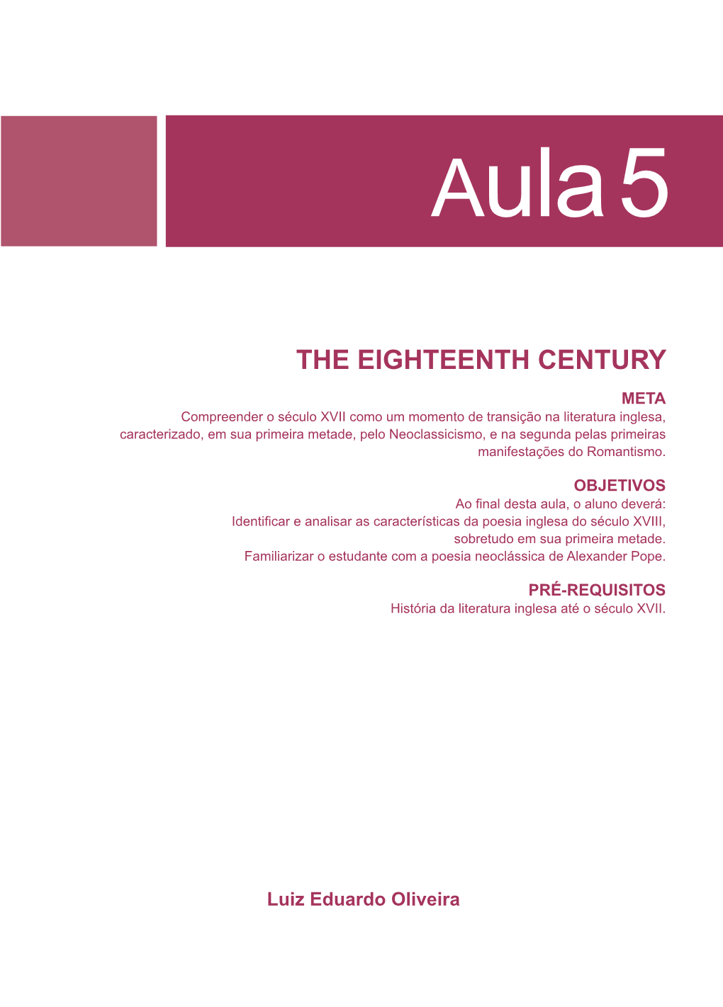 The Eighteenth Century