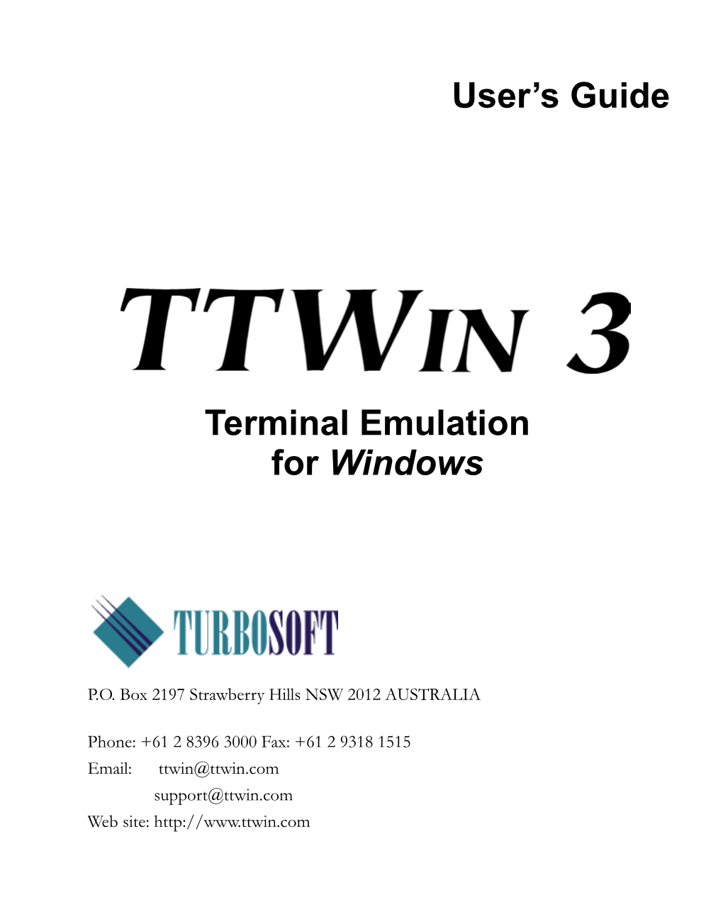 Ttwin Version 3 User Guide