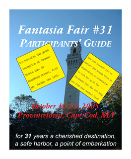 Fantasia Fair #31 PARTICIPANTS’ GUIDE