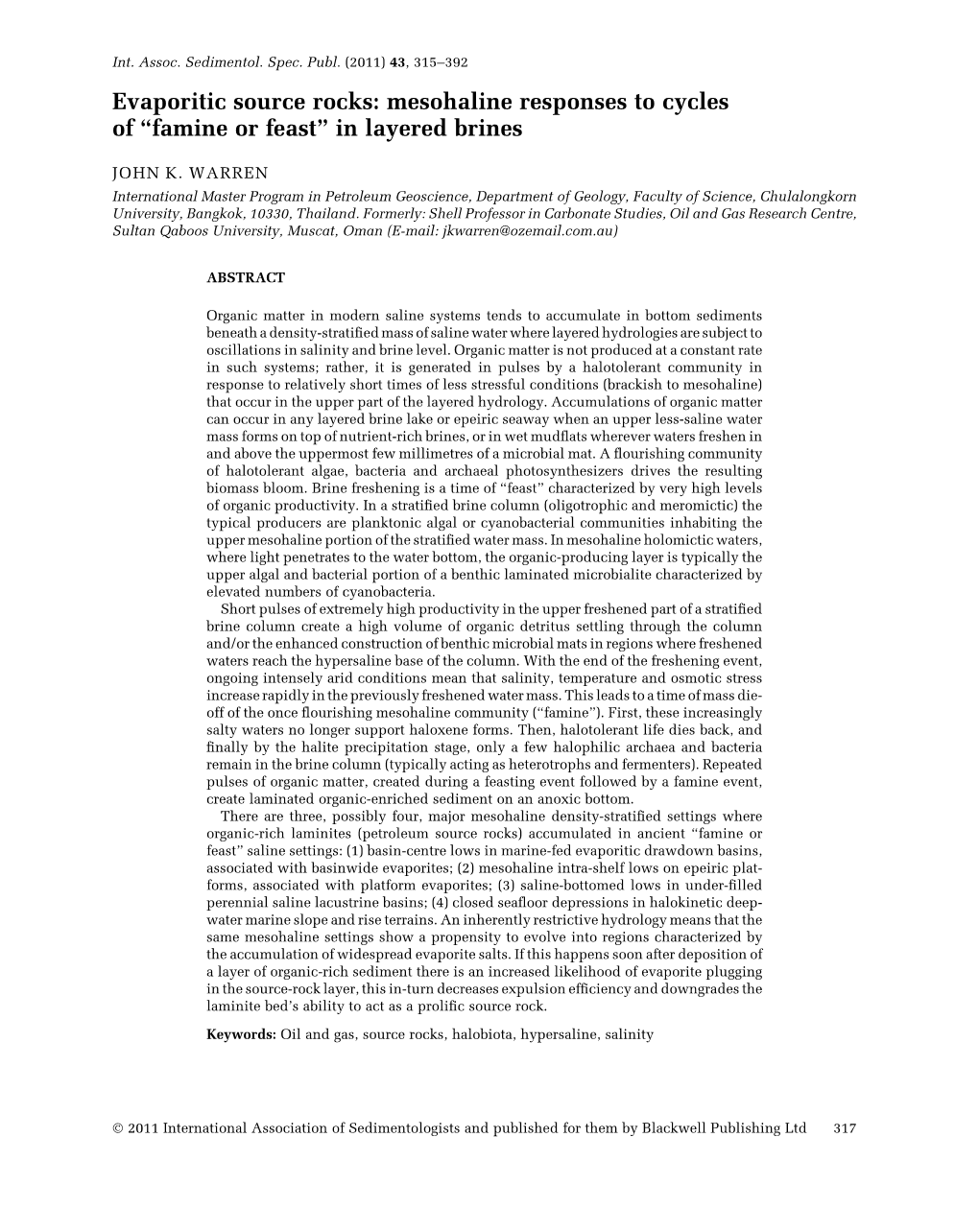 Mesohaline Responses to Cycles of “Famine Or Feast” in Layered Brines