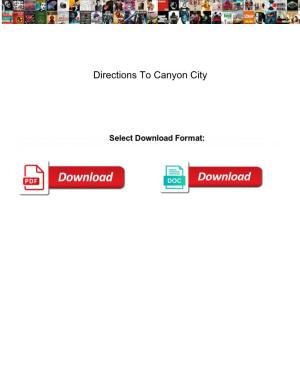 Directions to Canyon City
