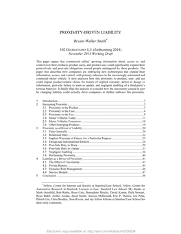 Proximity-Driven Liability