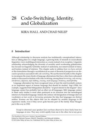 Code-Switching, Identity, and Globalization